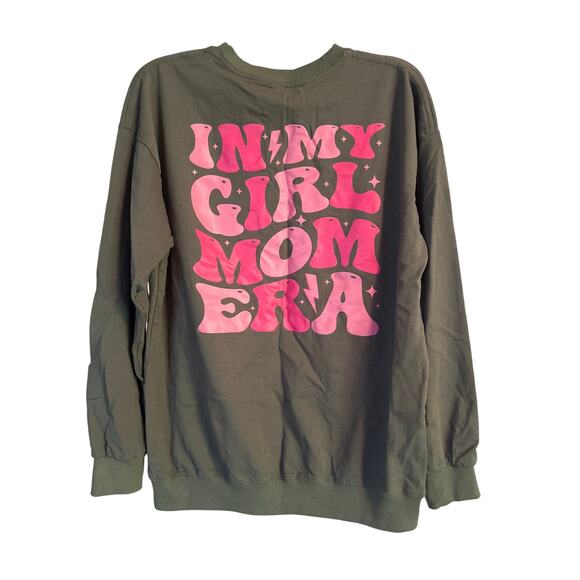 NWOT Women's Green Lightweight Sweatshirt IN MY MOM GIRL EAR SIze XXXL - Picture 1 of 5